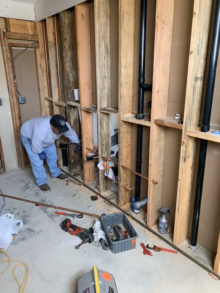 Commercial rough-in plumbing for Gas Line Repair in Mayo
